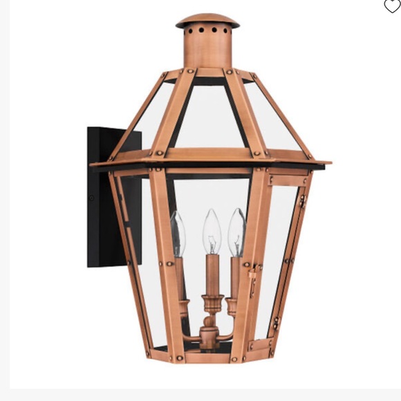 Quoizel Burdett 3-Light Aged Copper Outdoor Wall Lantern - Picture 10 of 10
